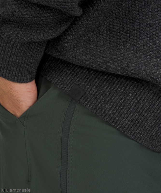Lululemon Deutschland DELULU933 | Strukturstrickpullover Mit Rundhalsausschnitt Schwarz Meliert